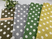 ラミー混リネン水玉プリント