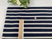 ダークネイビー生成りオフボーダー天竺