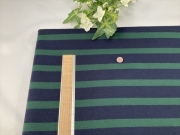 ダークネイビーグリーンボーダー天竺