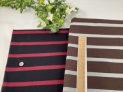 接触冷感しなやかキレイ目ボーダー天竺