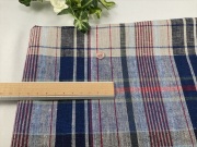 タータンチェックリネンブルー