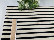 生成りにブラックボーダー天竺