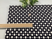 水玉ハート天竺ダークネイビー