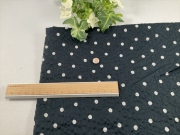 綿ローンミラクルウェーブ水玉ダークネイビー