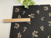 刺繍レース綿ローンブラック