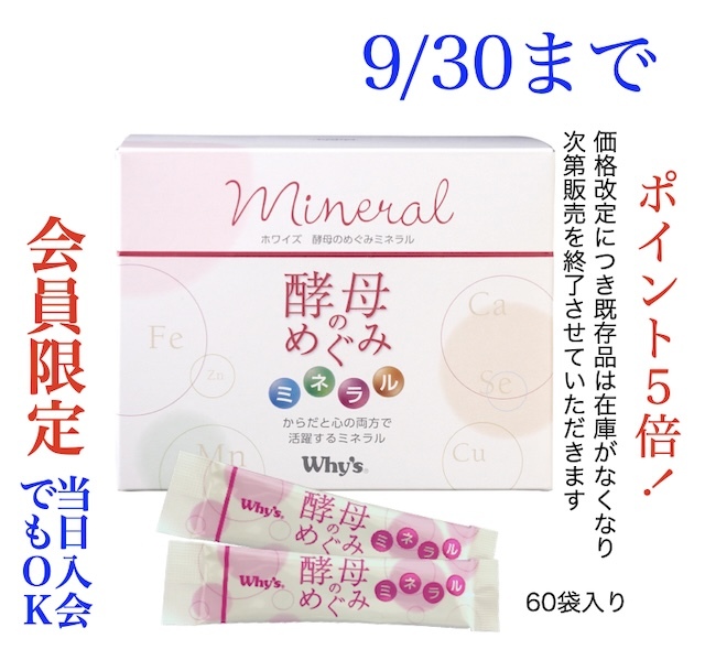 酵母のめぐみミネラルキャンペーン画像(在庫限り)