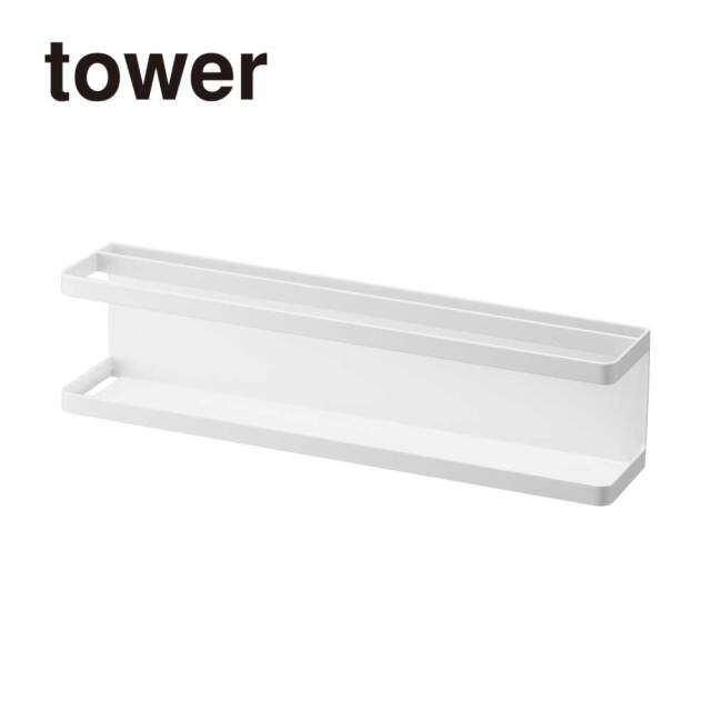 マグネット冷蔵庫横サプリ＆調味料ラック（ホワイト） | コスモ