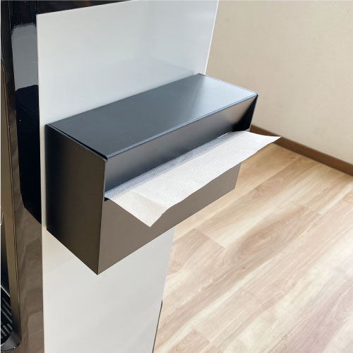 マグネットペーパーホルダー（ブラック） ＋ティッシュペーパー1個