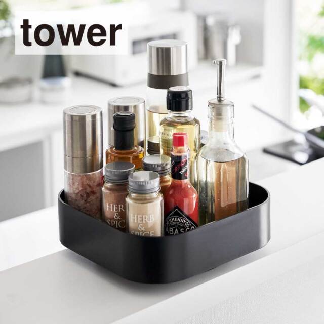 回転式収納ラック スクエア（ブラック） | コスモウォーター会員さま