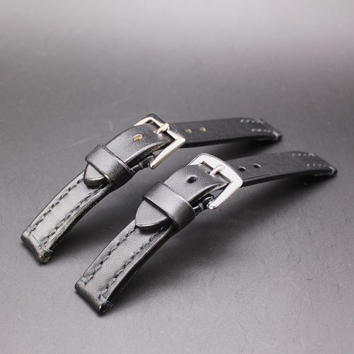 【 SOMES馬具職人手縫　４mm厚の丈夫なサドルレザー　異なる形状のSSバックル　 保管品2本まとめて 】　 SOMES × SPQR サドルレザー・18mm幅　　ブラック　40%LESS 【限定品2本】