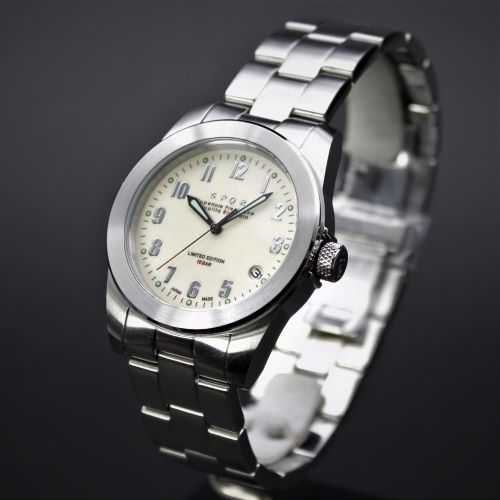 【SPQR超定番 カスタマイズ ウォッチ】　待望のメタルバンド新登場　SPQR  masterpiece  初代文字盤 ×専用工具不要・長さ調整超簡単 ステンレス無垢バンド 　《限定20本》