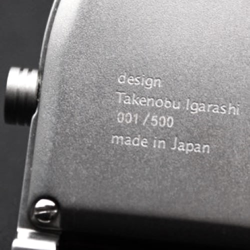 【世界同時発売  シリアルNO.  001／500】　世界初 24時一本針　当社保存品　五十嵐威暢 ダブルフェイス   「DUAL TIME 12＋24」×  SOMES別注 レザー＋三つ折れ　【限定1本】