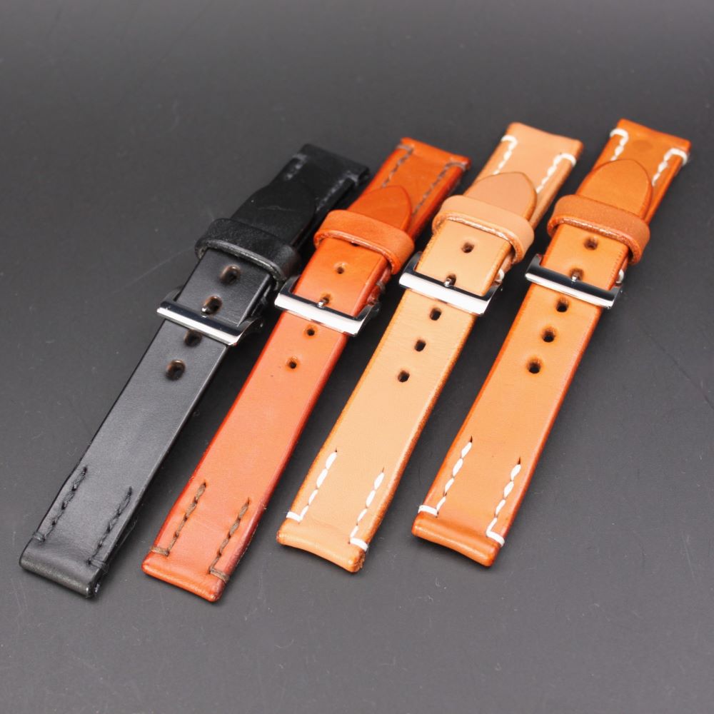 【 公式サイト４カラー限定試作　SOMES馬具職人手縫４mm厚の丈夫なサドルレザー × LINEA CURVA R形状ステンバックル 】　SOMES サドルレザー・ 20mm幅 【 試作20%LESS】