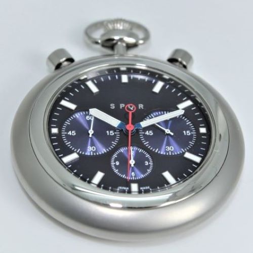 【エクゼクティブに相応しいおしゃれポケットウォッチ　破格の5気圧防水】　SPQR　POCKET CHRONO　正絹ストラップ　又は　高級国産車SOMESシート革ストラップ　選択