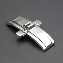 【SPQR Ventunoシリーズ 共通純正】 　無垢ステンレスバンド １８mm 専用ワンプッシュ開閉式・観音開きバックル単品（エンドピースなし）　【限定20個】