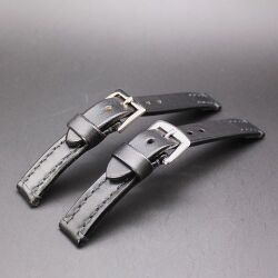 【 SOMES馬具職人手縫　４mm厚の丈夫なサドルレザー　異なる形状のSSバックル　 保管品2本まとめて 】　 SOMES × SPQR サドルレザー・18mm幅　　ブラック　40%LESS 【限定品2本】