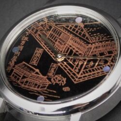 【SPQR 特別企画 中仙道シリーズ】 木曽漆の匠 荻上 文峰氏 の卓越した技が描く漆文字盤  　＜ SPQR  中仙道 第29宿 下諏訪宿 機械式 ・漆＋プラチナ蒔絵裏蓋 × 京都老舗・一澤信三郎帆布バンド ＞ 【限定1本】　   　