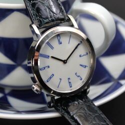 SPQR×有田焼の集大成 　『arita　premium-X』　【限定10本】　天保年間200年の歴史を誇る有田焼の名窯・しん窯の「青花藍盛文文字盤」× お客様希望仕様 ＜機械式・有田焼プレミアム-X＞　【仕様に拘わらず同一価格】　【受注製造 ・納期 1週間以内】