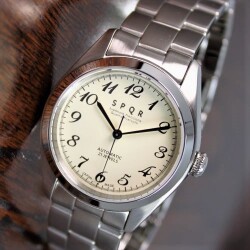 【SPQR 手巻付自動巻三針ストレート の シンプルデザイン　Ventu...