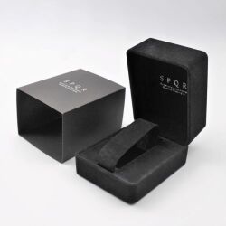 【SPQRオリジナル 　メタルバンド装着時計と相性抜群・ギフトにも最適】　 高級ウォッチコレクション化粧箱 （黒）