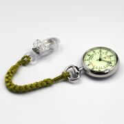 【日経厳選アイテム　 イチバン人気　ナースウォッチ SS】 　 SPQR　THE　 NURSE 　シルバー  ×  抹茶・正絹ストラップ　　【撮影用20%Less　電池交換して納品 　限定１本】　