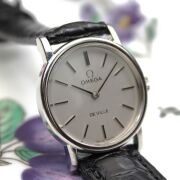 【 OMEGA（オメガ）レディス　手巻き機械式 ［ DE  VILLE ］　　SPQRが収集した保管品放出　新品ブラック型押しカーフレザーバンド】　 OH済の美品 　【公式サイト標準価格LESS20%　限定1本】