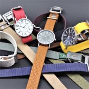 【大人気　公式サイト限定仕様】　ekiwatch φ37ｍｍ  × 京都・一澤信三郎帆布・綿バンド（12色から選択）　グッドデザイン賞受年記念　世界的アーティスト五十嵐　威暢 氏 デザイン　