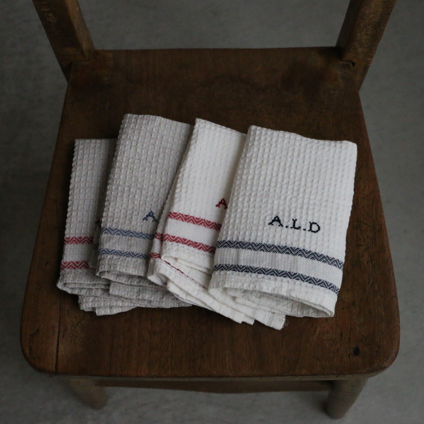 1-046 ALDIN  ワッフルハンドタオル　4色