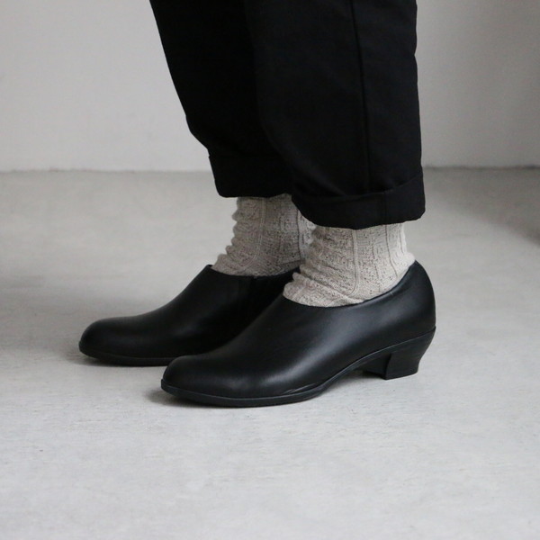 TR-012 chausser TRAVEL SHOES スリッポンシューズ　BLACK