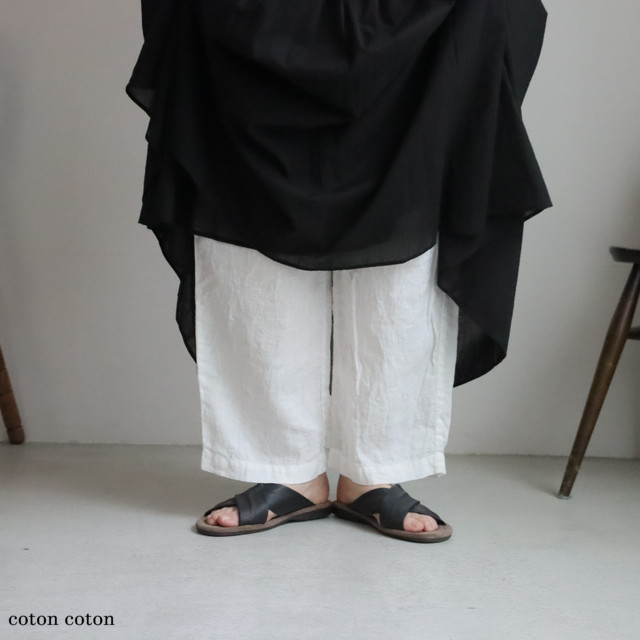 P72619　prit 	60/1フレンチリネン パジャマパンツ 　２色