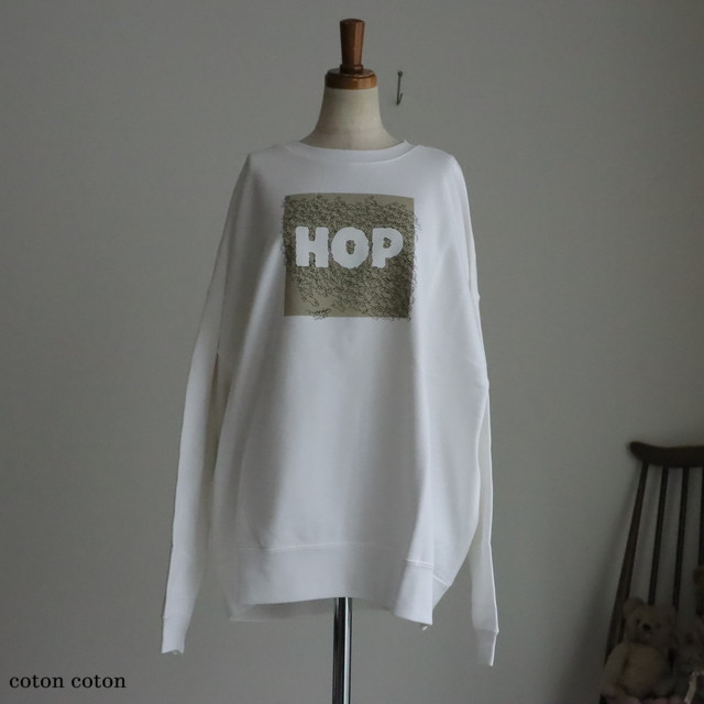 01FF082251 marble SUD HOP LONG SWEAT WHITE