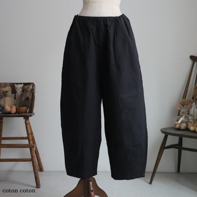 G942　Gauze# 　ドライコットンチャーリーパンツ　BLACK