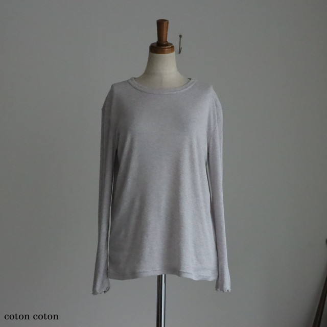 ＜再入荷＞G1151 Gauze# コットンカシミヤL/Sプルオーバー　3色
