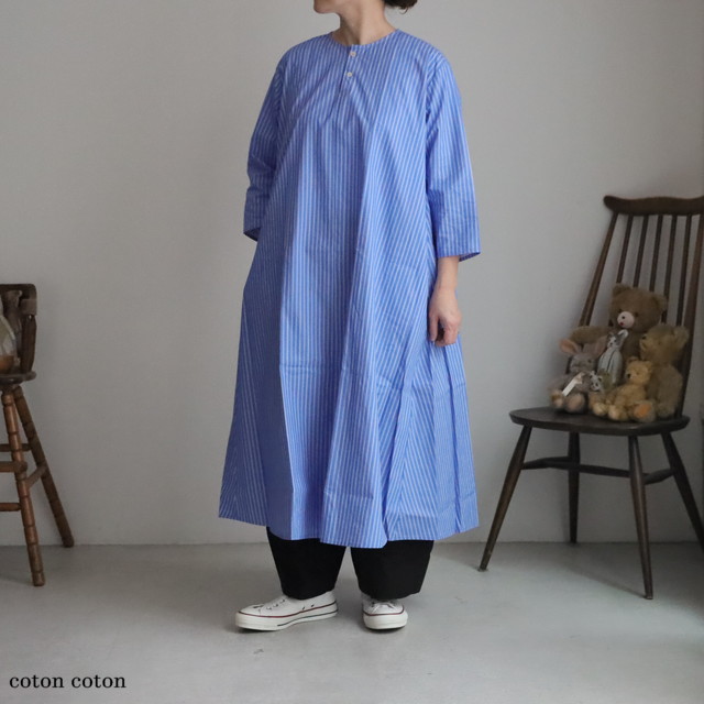 FJW434  miiTaahii ジャイワンピース　ブルーストライプ