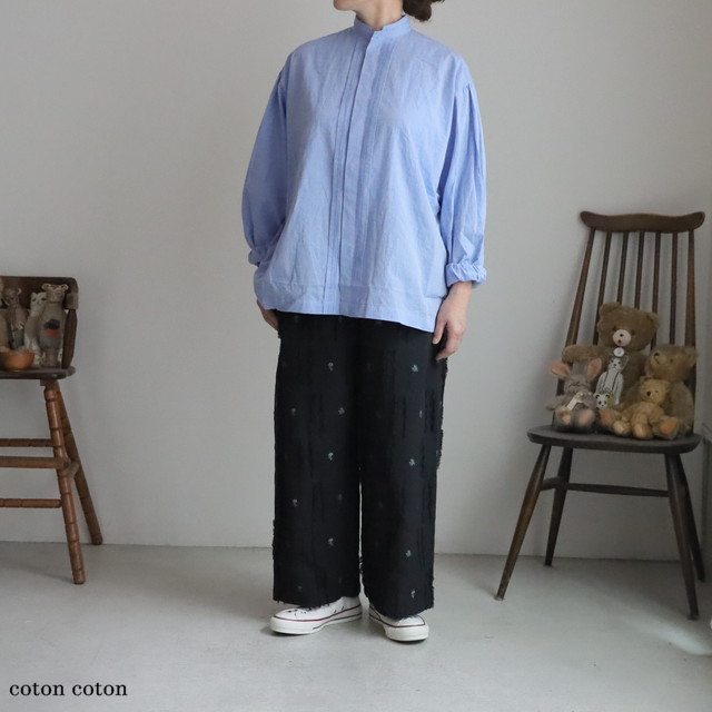 VC2818　veritecoeur ピンタックシャンブレーシャツ 3色