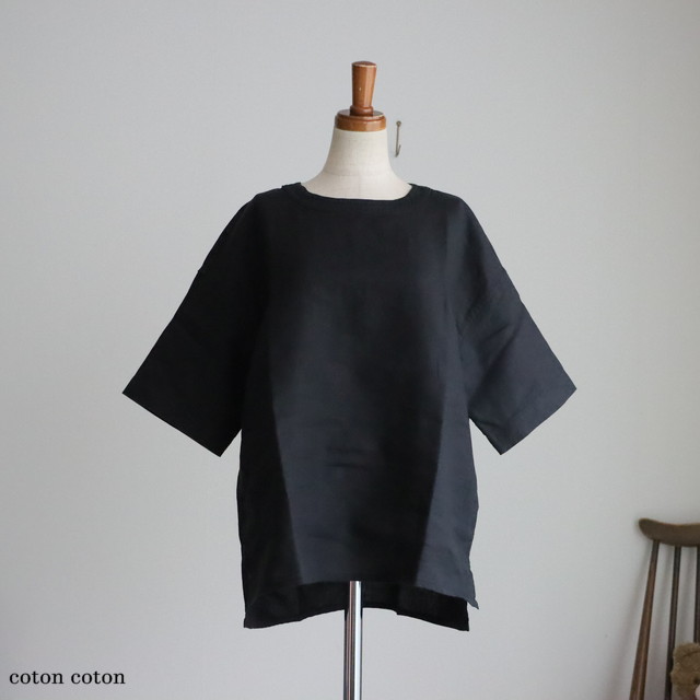 TS20SH081 TISSU フレンチリネンバックボタンSH 2色