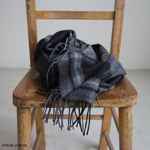 NCL1351  JOHN SCOTT LAMBS WOOL SHAWL  3色