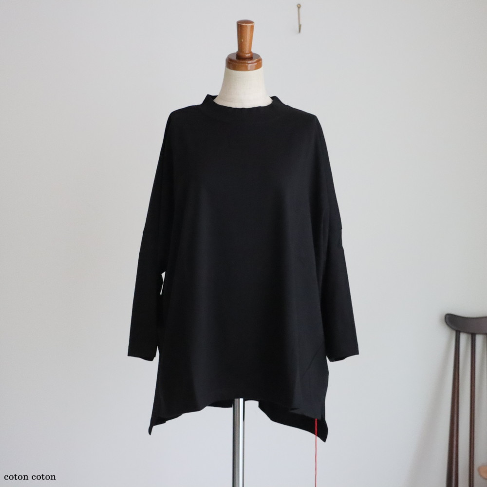 SDC402AW82 STAMP AND DIARY　ワイドスリーブTシャツ　クロ