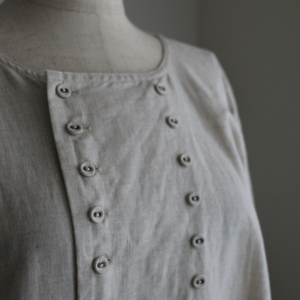 Vc1871 Veritecoeur コットンリネンラップボタンワンピース Kinari