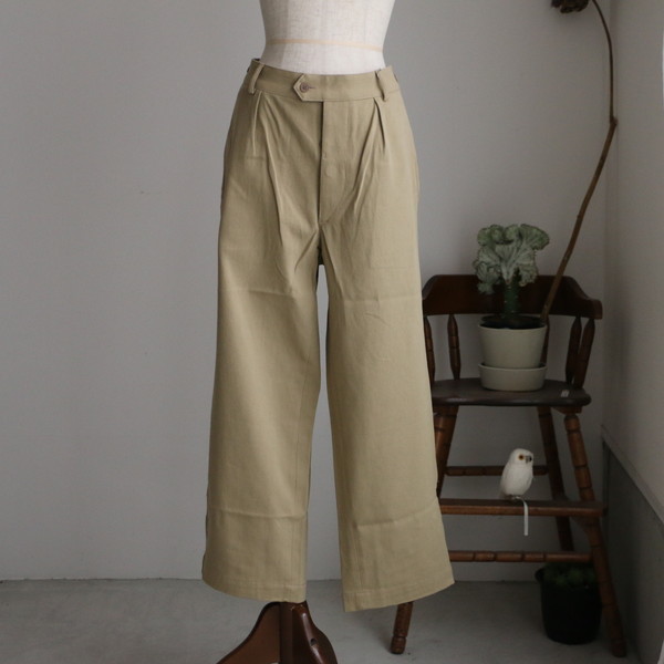 GNMDS2061 maison de soil comfortable cropped pants beige