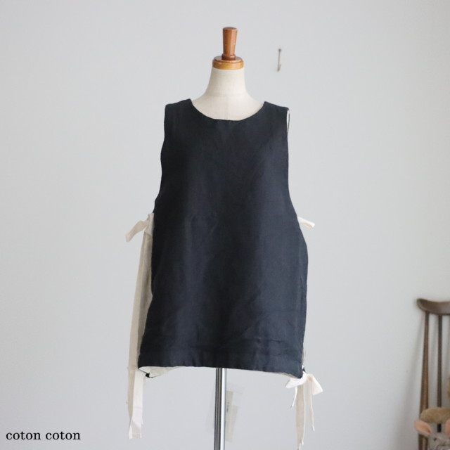 VC2804　 Veritecoeur 　ウールリネンリバーシブルベスト　GRAY