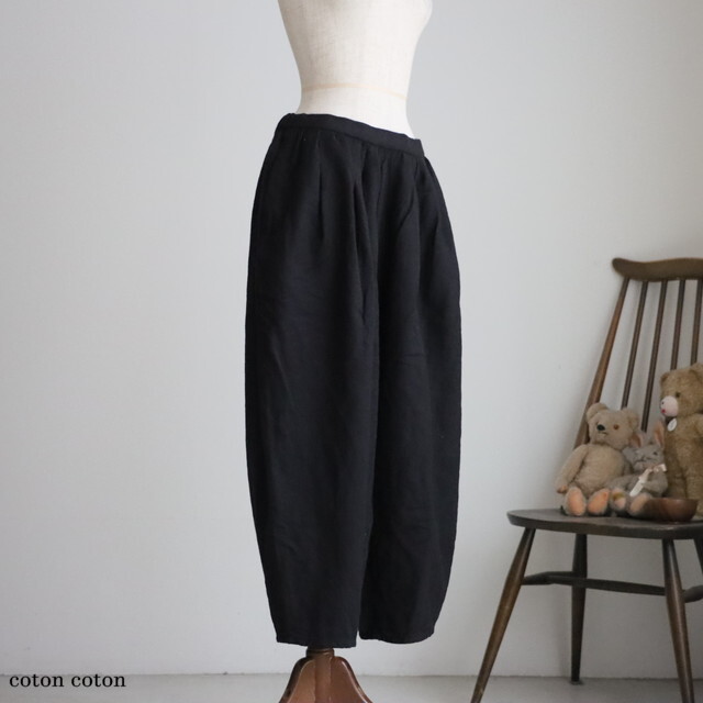 R320 Robe de PEAU CAMILLE ウールタックパンツ