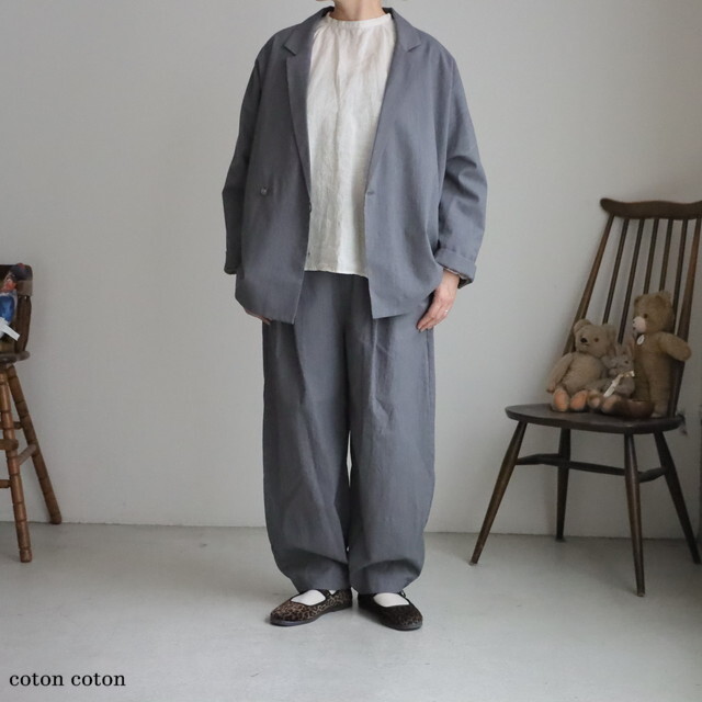 2701WK002252　buoy buoy shrink T/W WOOL JACKET