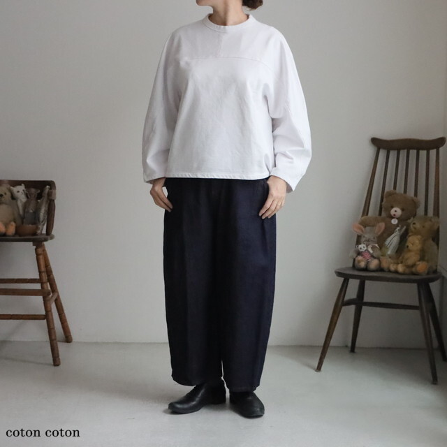 1701CT020252 yuni highcountコットン裏毛cocoonプルオーバー