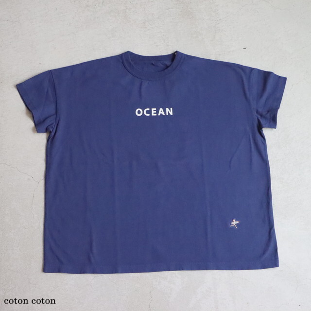 52C107 快晴堂 海上がりGIRL'S Tシャツ WIDE FIT OCEAN