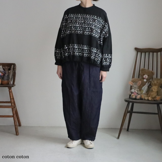 05GS083010 marble SUD うさぎLOTS ストリングシャツ BLK