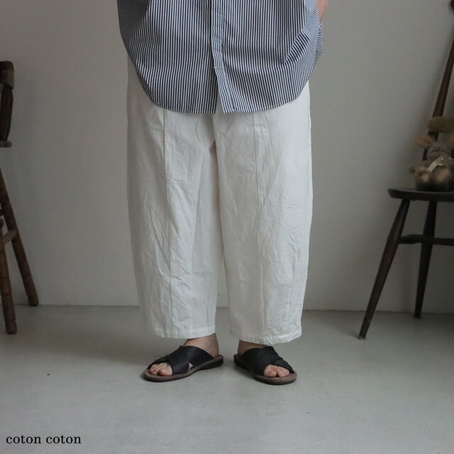 G942　Gauze# 　ドライコットンチャーリーパンツ　WHITE
