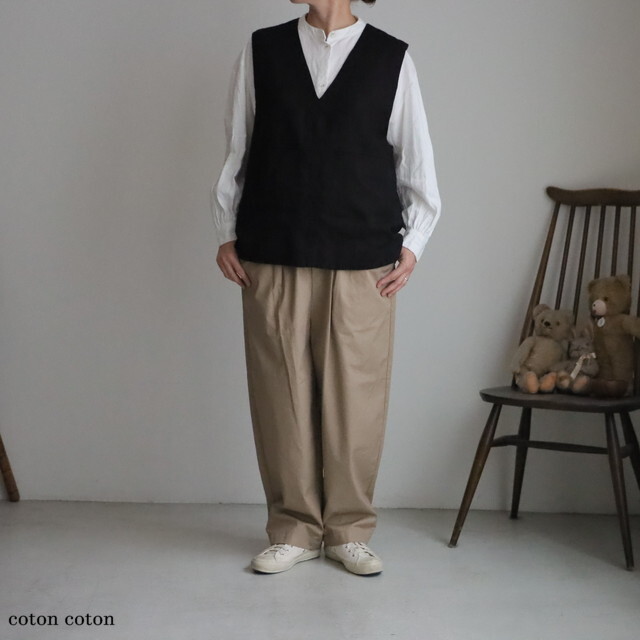 LWC002 fog linen work メリサベスト BLACK