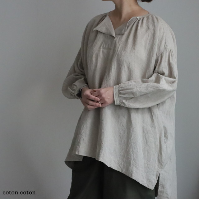 2601 suro  ショルダーヨークギャザーチュニック　2色