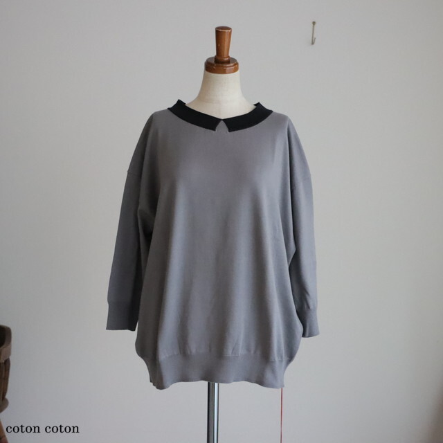 SD407ESK14　STAMP AND DIARY みせかけ襟プルオーバー　２色